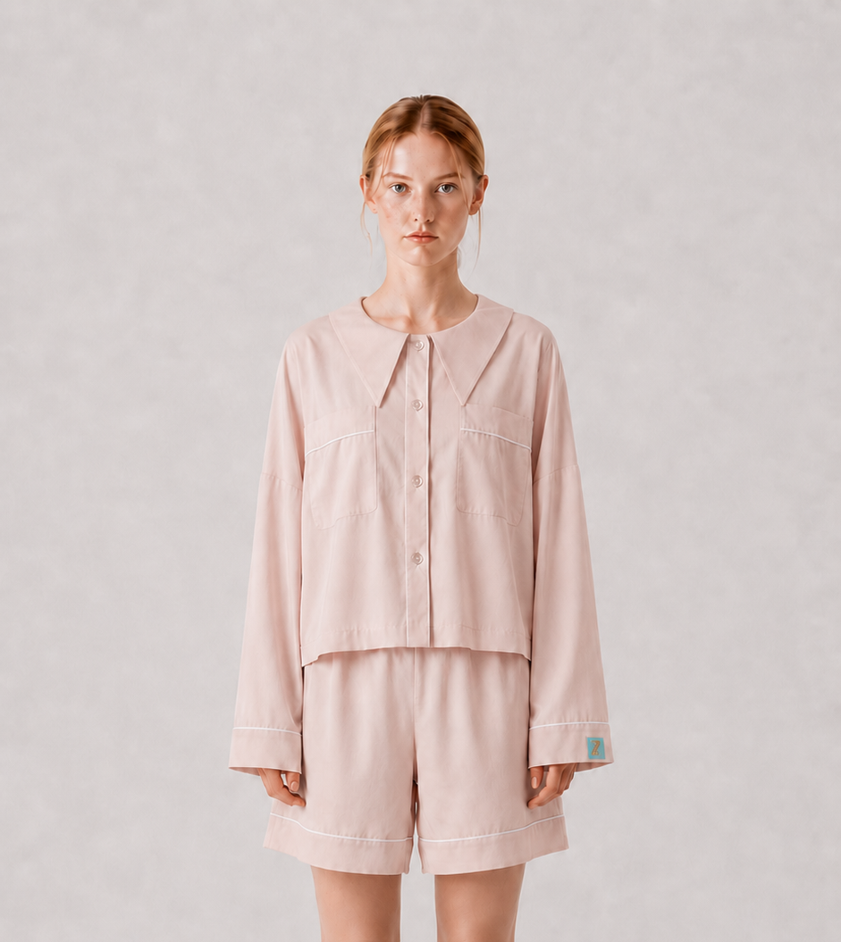 Dream Of Tone |  Dream Petal Long Sleeve (Pink + White)