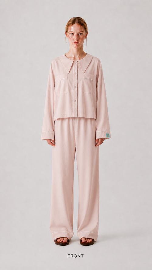 Dream Of Tone |  Dream Petal Long Sleeve (Pink + White)