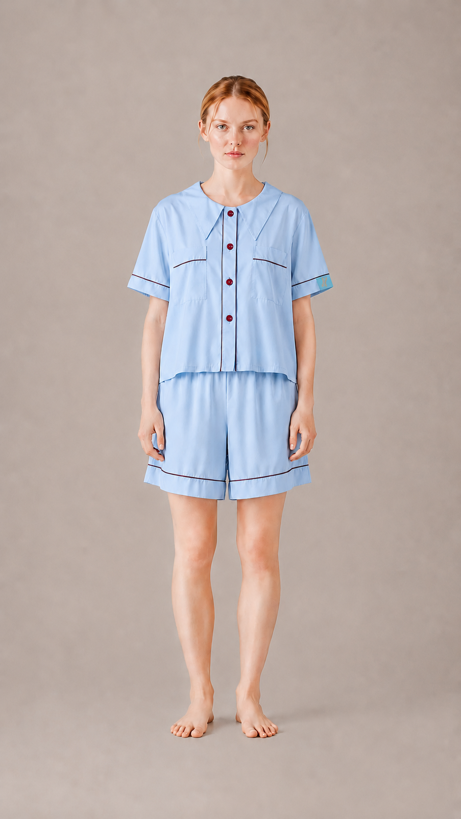 Dream Of Tone | Silent Flame Short Sleeve (Blue + Red)