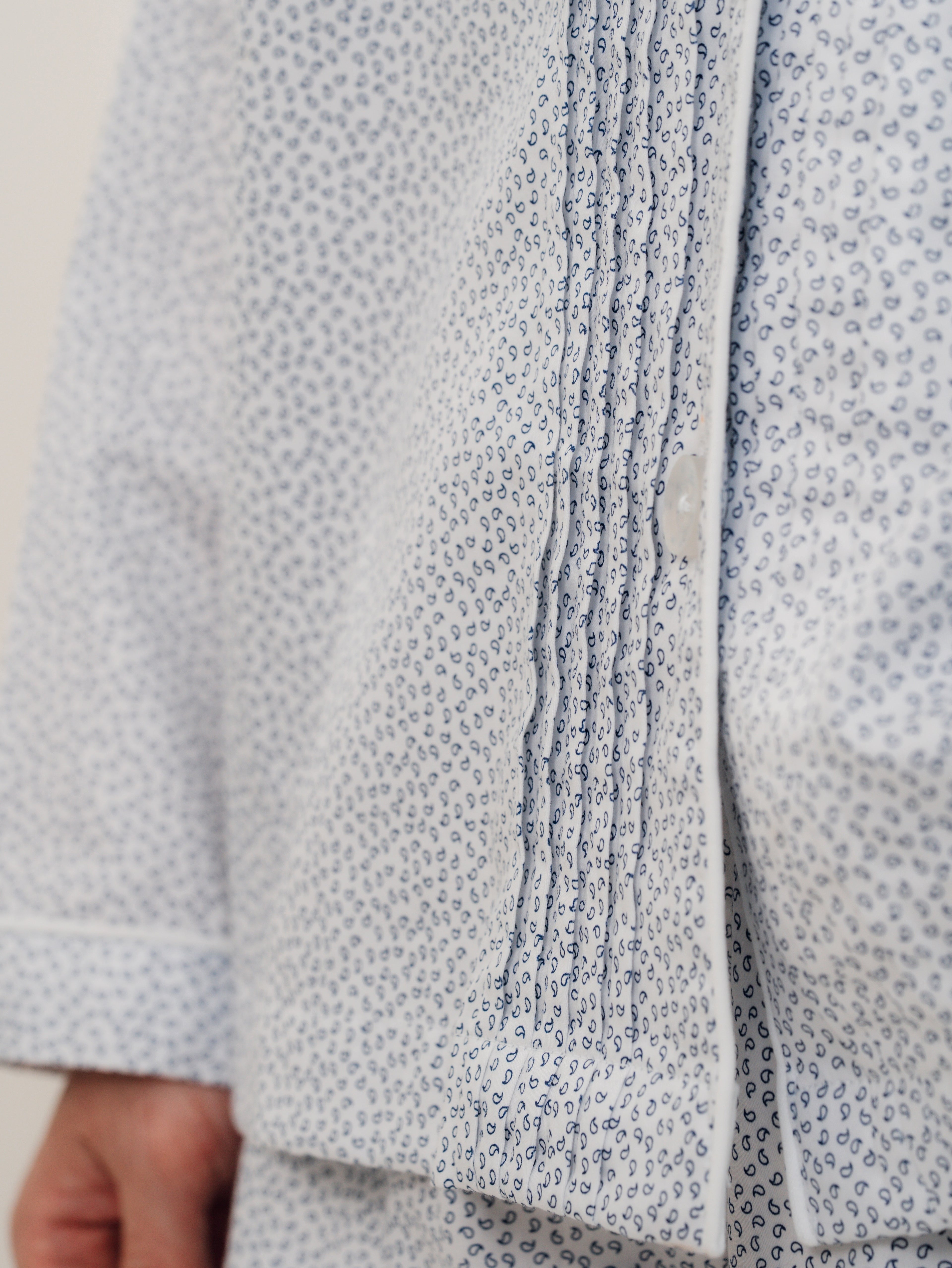 Premium cotton fabric texture of the PEKGEE Sailorette Frosted Petals collection.