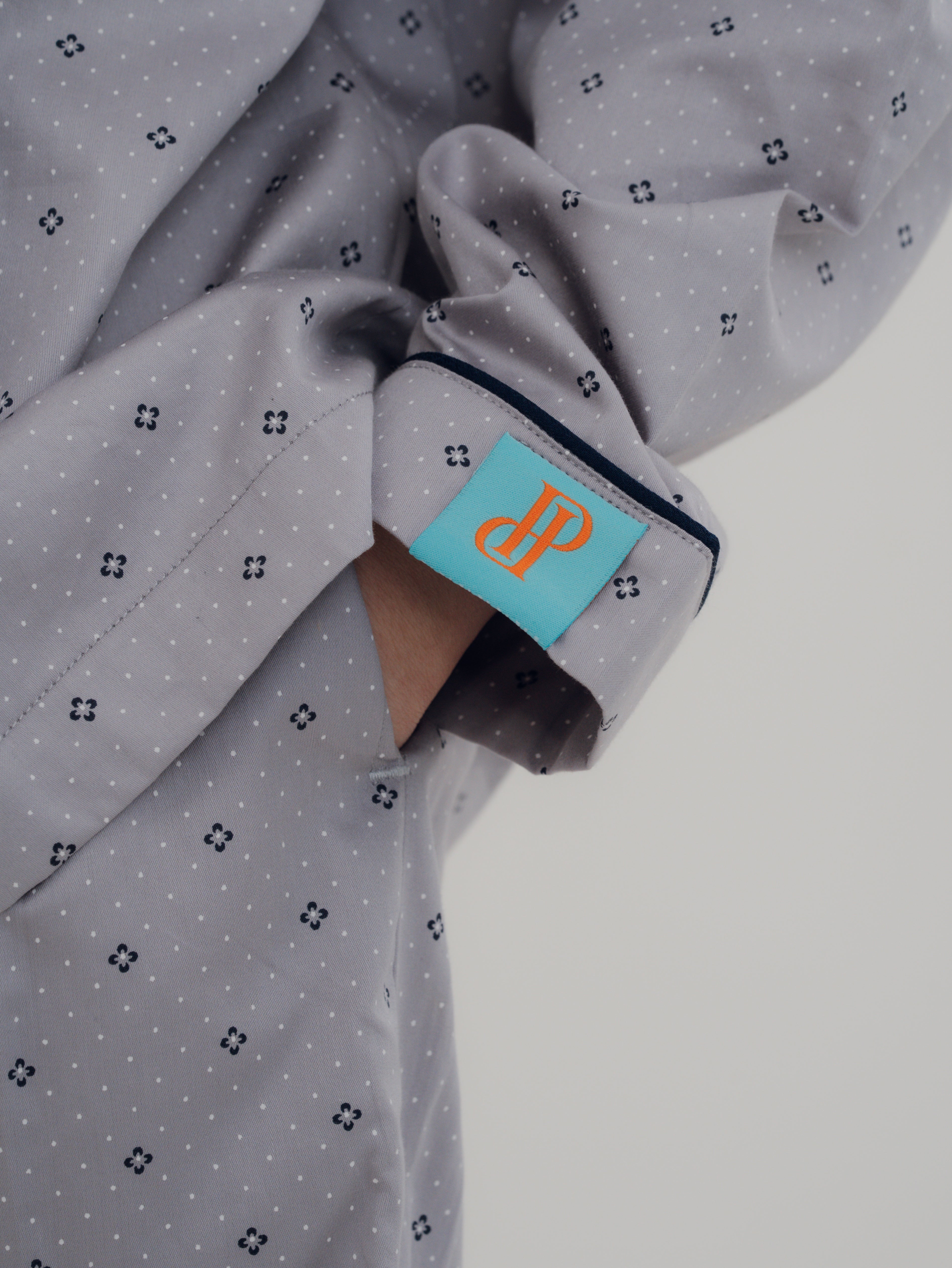 Premium cotton fabric texture of the PEKGEE Sailorette Twilight Calm  collection.