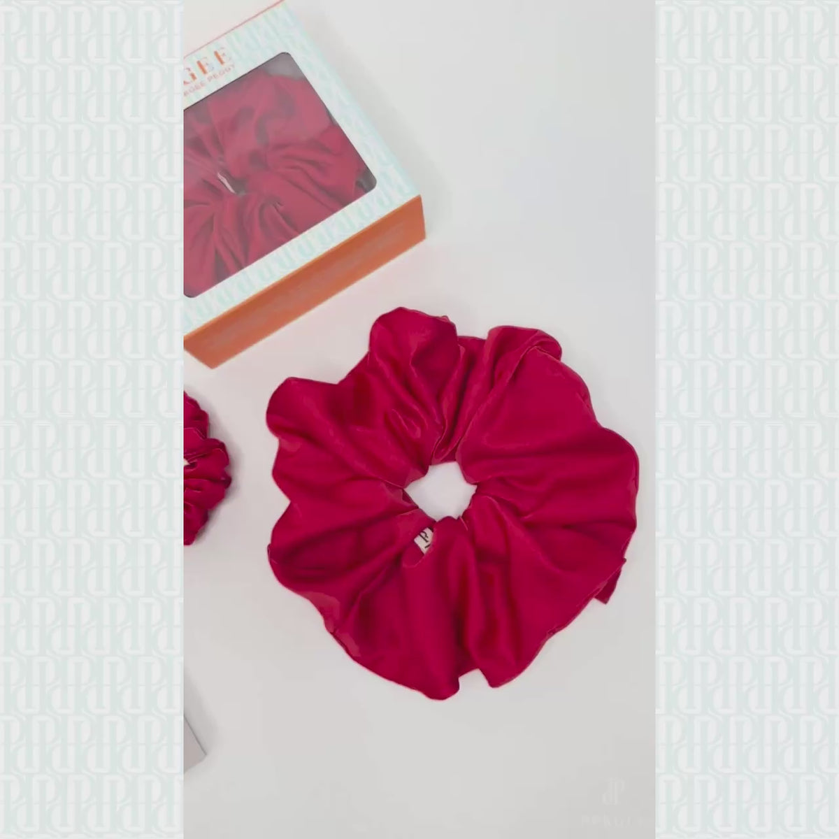 Signature Satin Scrunchies | Rose Red