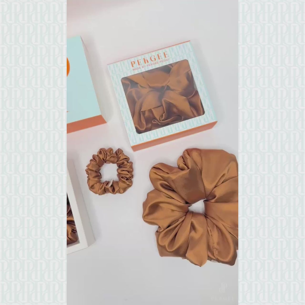 Signature Satin Scrunchies | Golden