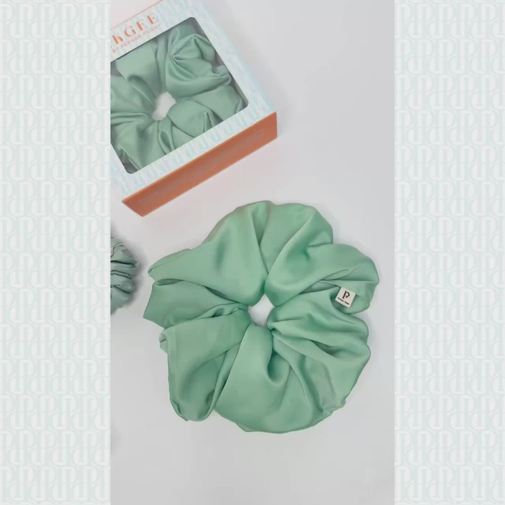 Signature Satin Scrunchies |  Sage Green