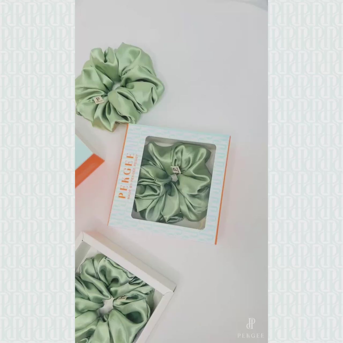 Signature Satin Scrunchies | Avocado Green
