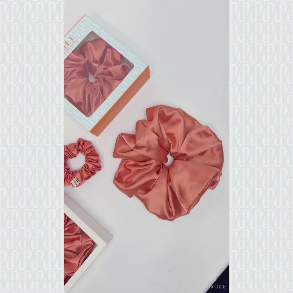 Signature Satin Scrunchies | Pumpkin Orange