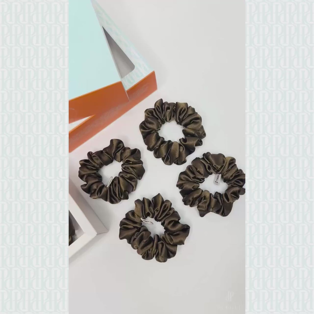 Signature Satin Scrunchies | Mocha Brown