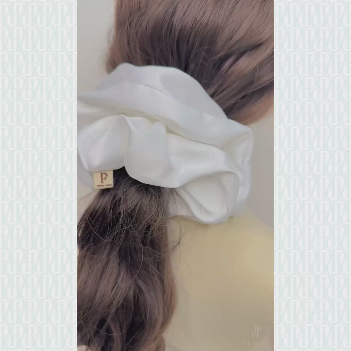 Signature Satin Scrunchies | Milky White