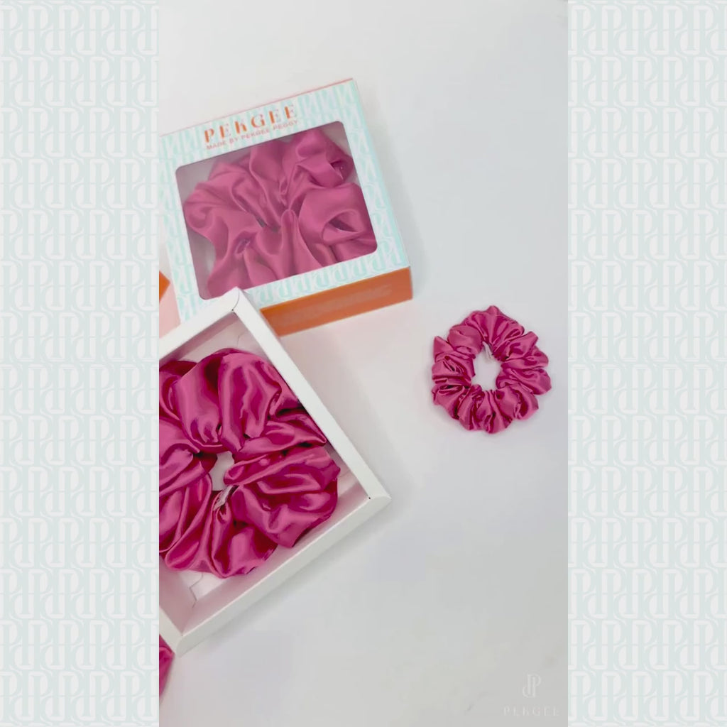 Signature Satin Scrunchies | Barbie Pink