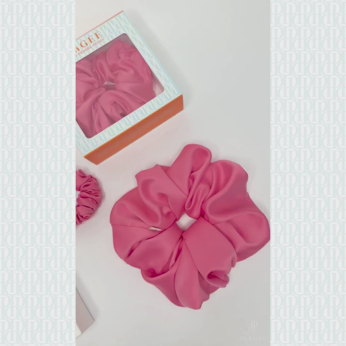 Signature Satin Scrunchies | Flamingo Pink