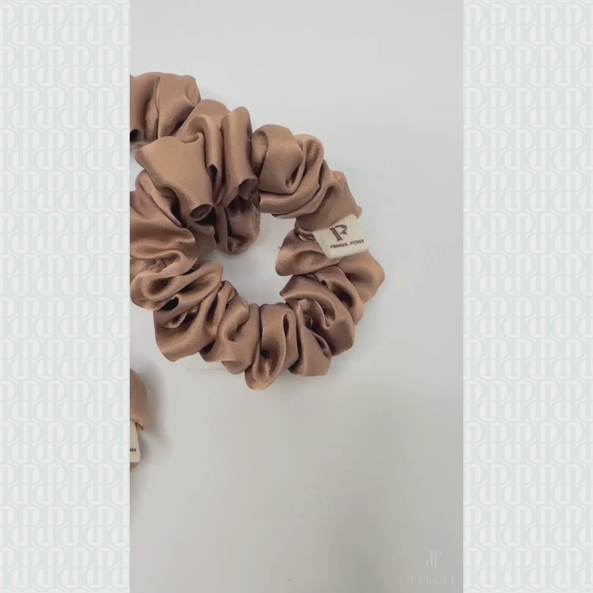 Signature Satin Scrunchies | Tawny Brown